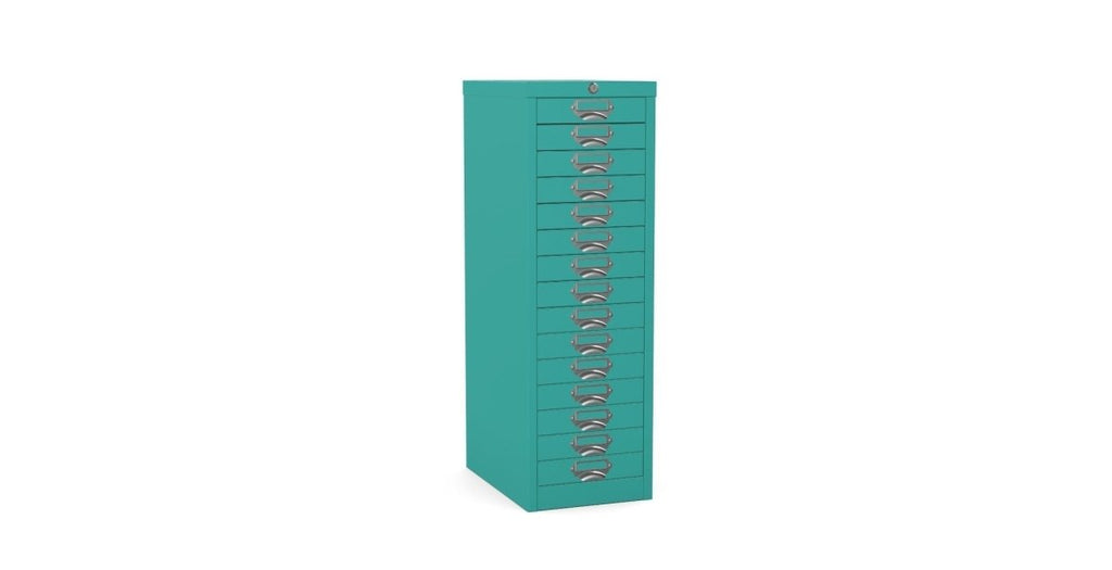 Multidrawer Locking Storage Cabinet 15 Drawer by Silverline MDUR15LK Pastel Violet