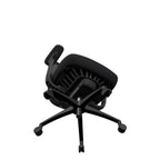 AX Operator Office Chair with Black Frame and Black Fabric