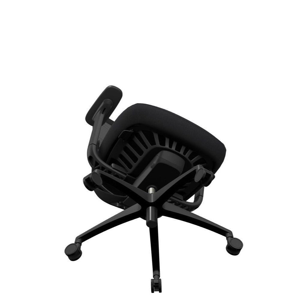 AX Operator Office Chair with Black Frame and Black Fabric