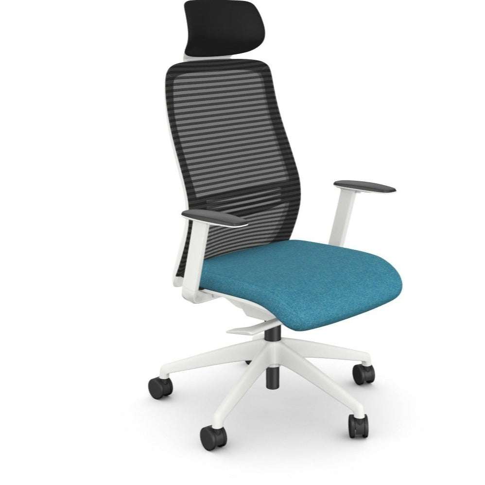 Office Operator chair with a choice of seat, mesh back and base colours, from our NV range View in 360