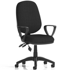 Black office chair on a white background