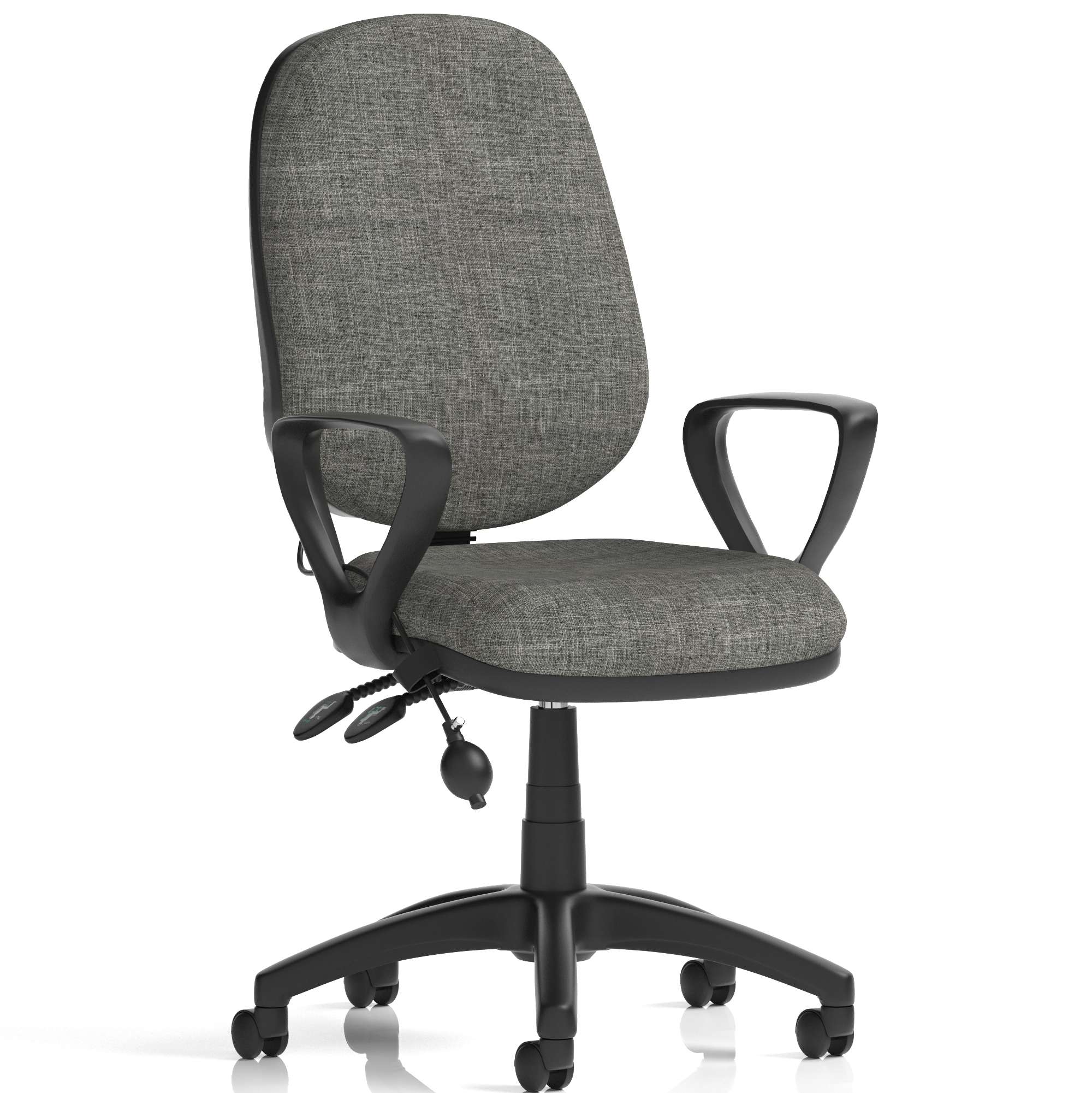 Black office chair on a white background