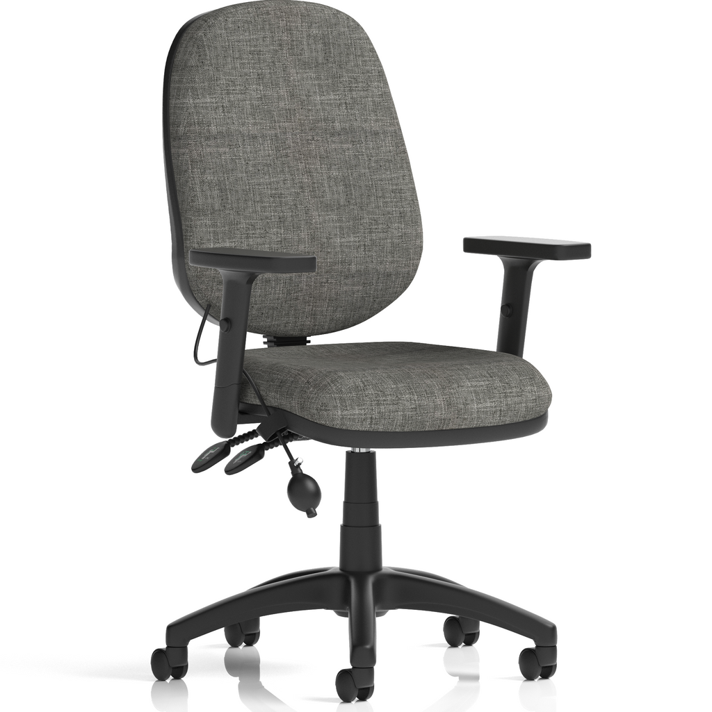 Black office chair on a white background