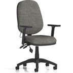 Black office chair on a white background