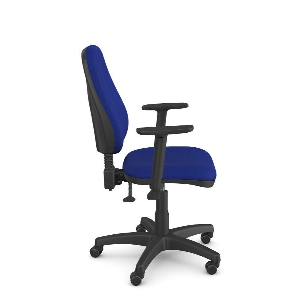 OX Task  Operator Office Chair in Blue or Black Fabric View in 360