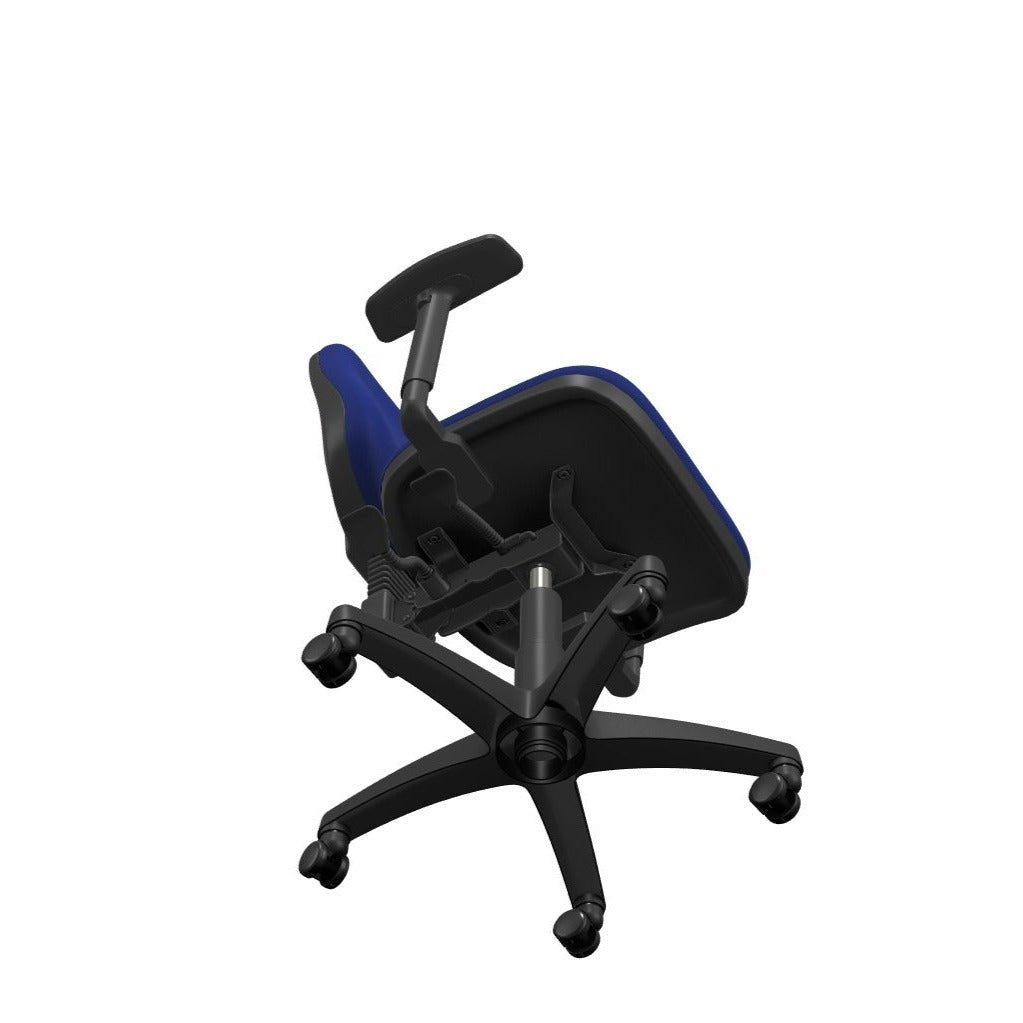 OX Task  Operator Office Chair in Blue or Black Fabric View in 360