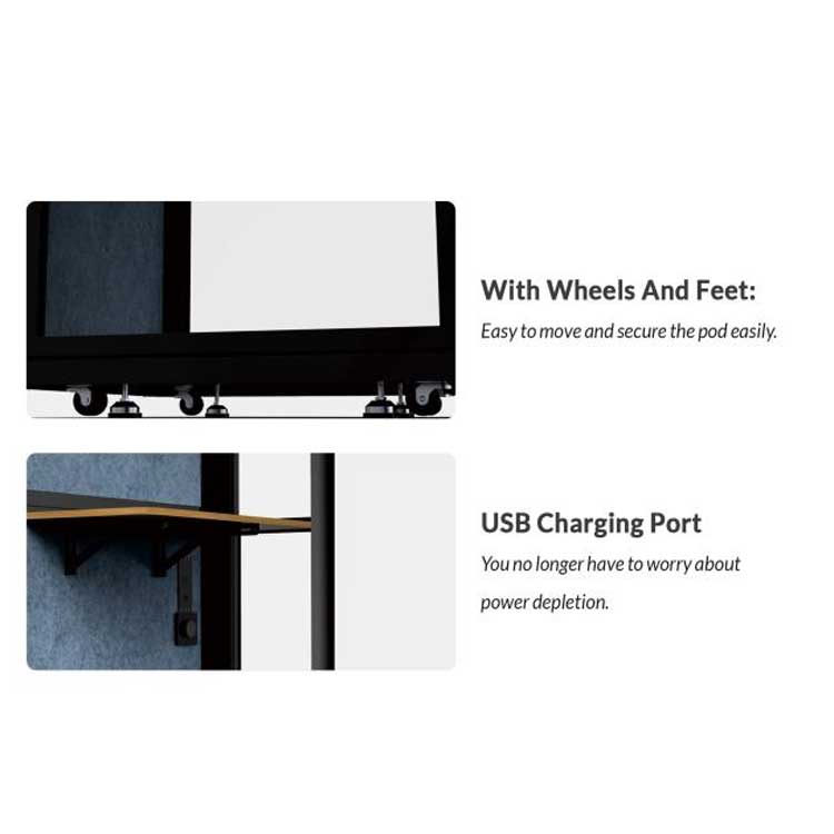 Privacy Office Phone Booth TMOEPD101 easy moveThat’s My Office Furniture, 360 Degree View storage, desk, chair