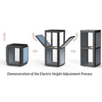Privacy Office Phone Booth TMOEPD101  set upThat’s My Office Furniture, 360 Degree View storage, desk, chair