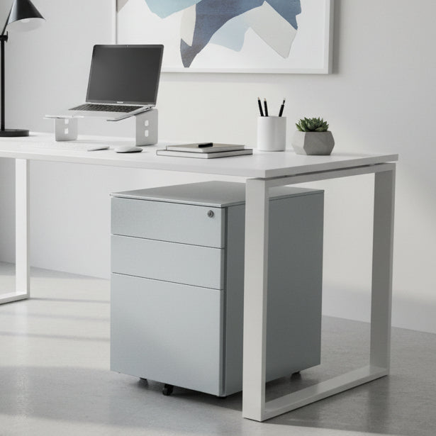 fast delivery under desk pedestal 3 drawer silverThat’s My Office Furniture, 360 Degree View storage, desk, chair