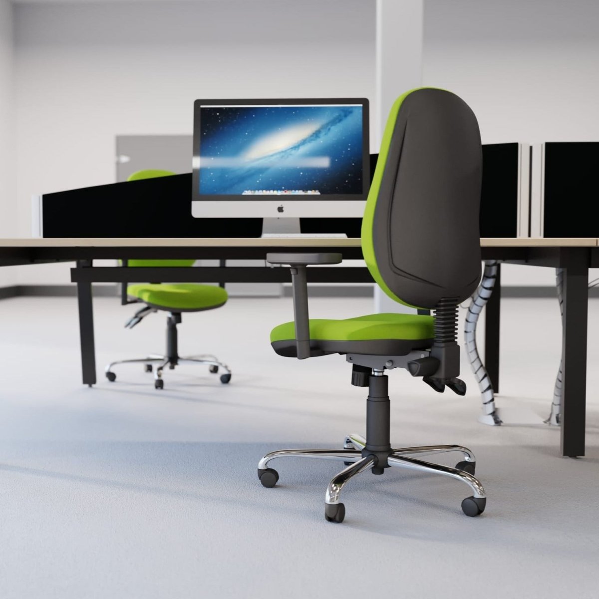Heavy Duty Office Chair without Arms Deep foam seat O.B Series Choose your colour