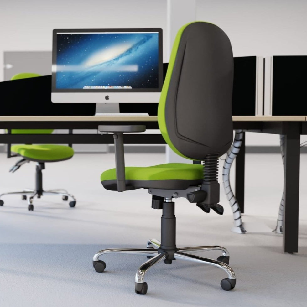 Heavy Duty Office Chair without Arms Deep foam seat O.B Series Choose your colour