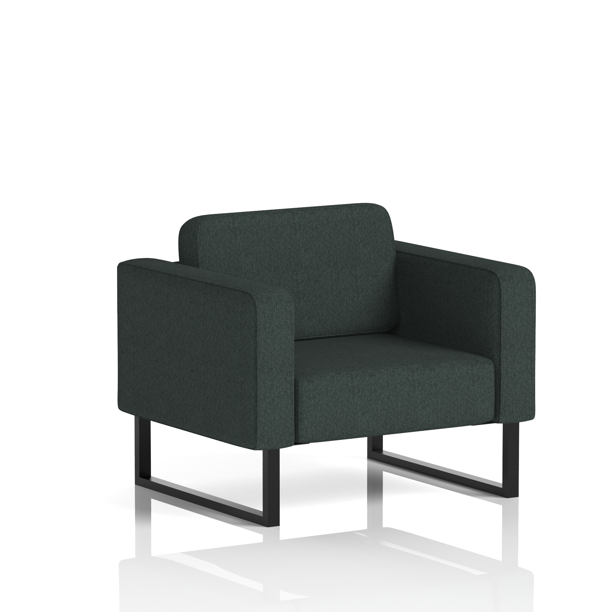 Brixworth Armchair Charcoal Band 1 - Rivet BlackThat’s My Office Furniture, 360 Degree View storage, desk, chair