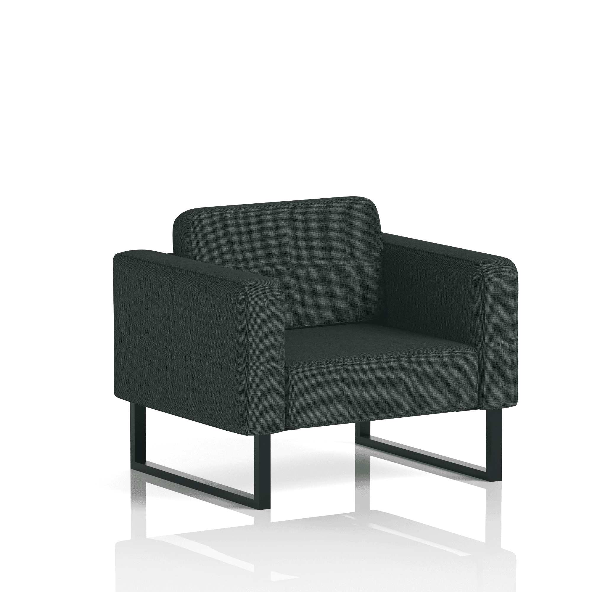 Brixworth Armchair Charcoal Band 1 - Rivet BlackThat’s My Office Furniture, 360 Degree View storage, desk, chair