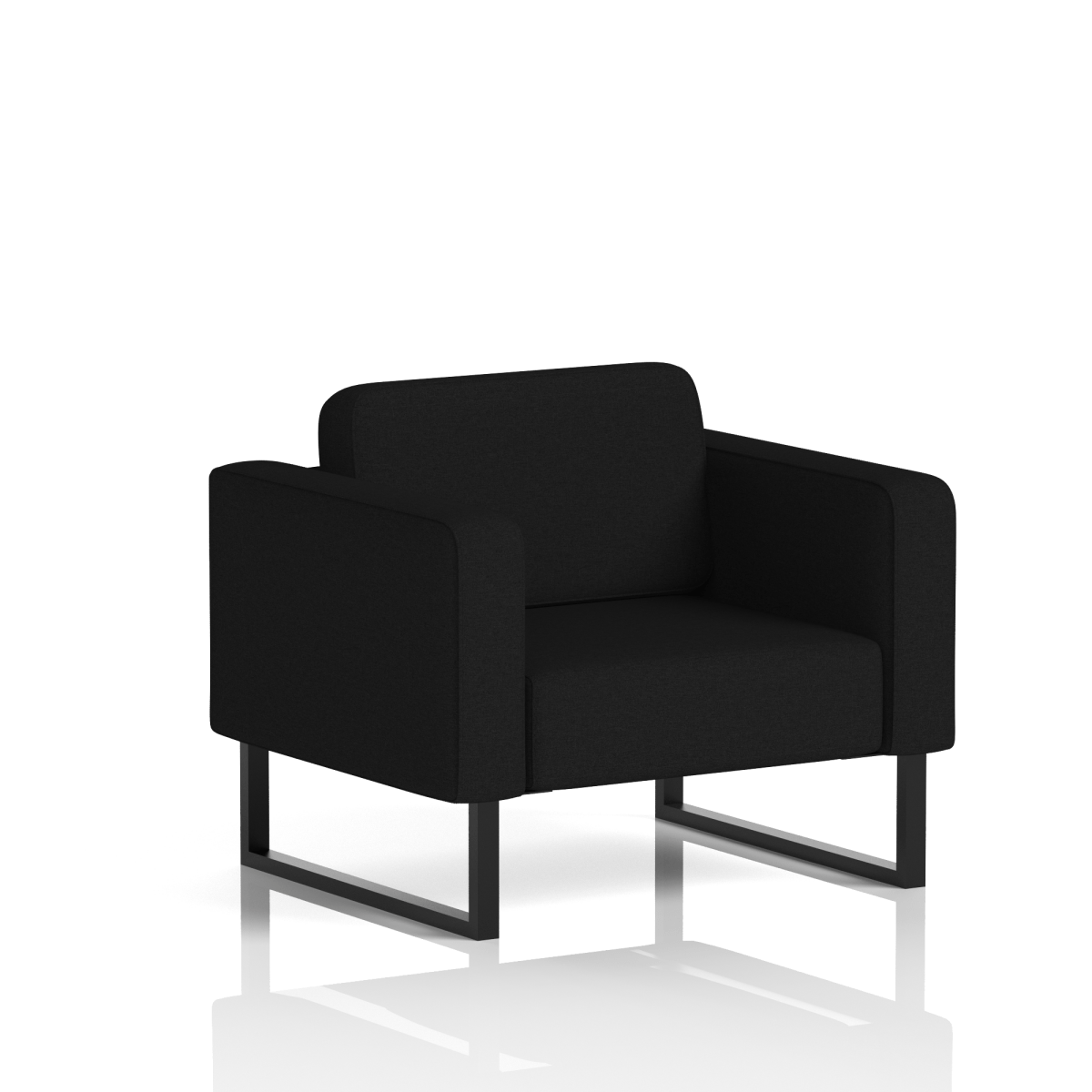 Brixworth Armchair Diameter Band 2 - X2 BlackThat’s My Office Furniture, 360 Degree View storage, desk, chair