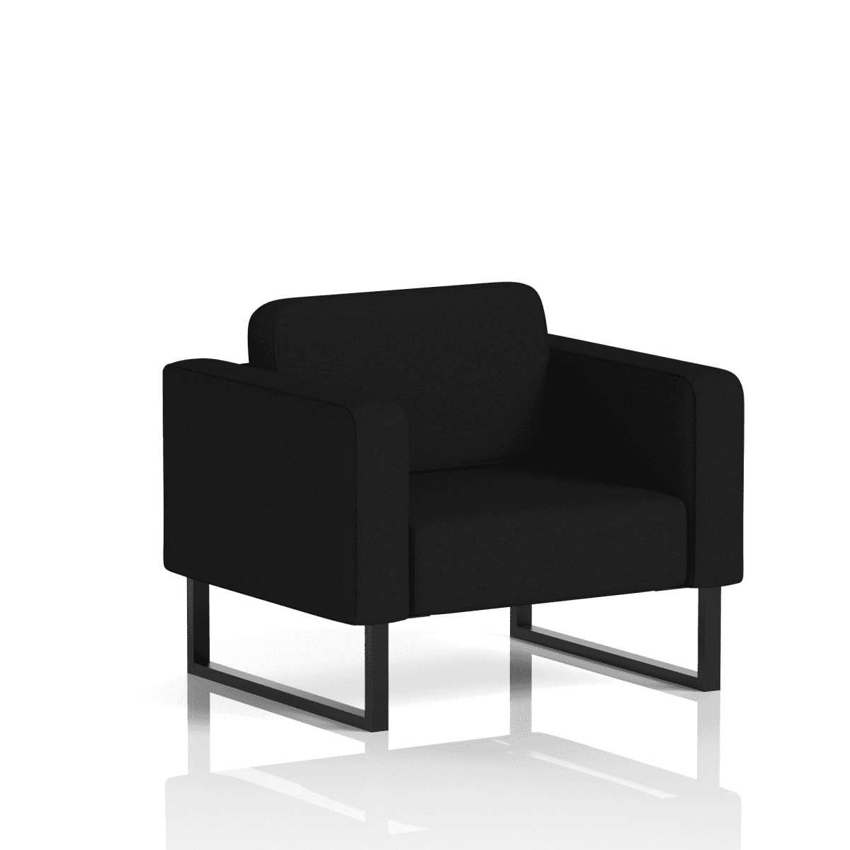 Brixworth Armchair Diameter Band 2 - X2 BlackThat’s My Office Furniture, 360 Degree View storage, desk, chair