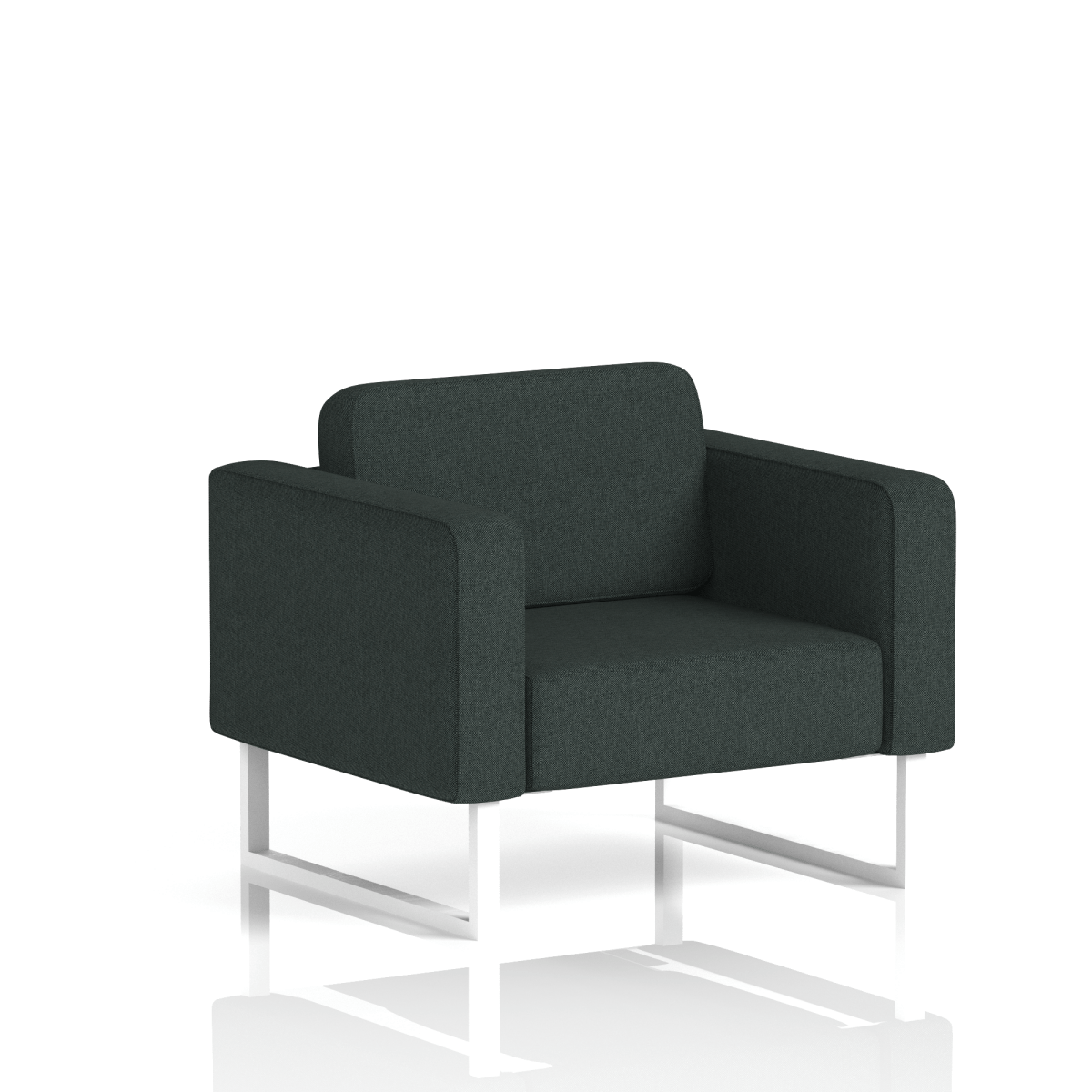 Brixworth Armchair Charcoal Band 1 - Rivet WhiteThat’s My Office Furniture, 360 Degree View storage, desk, chair