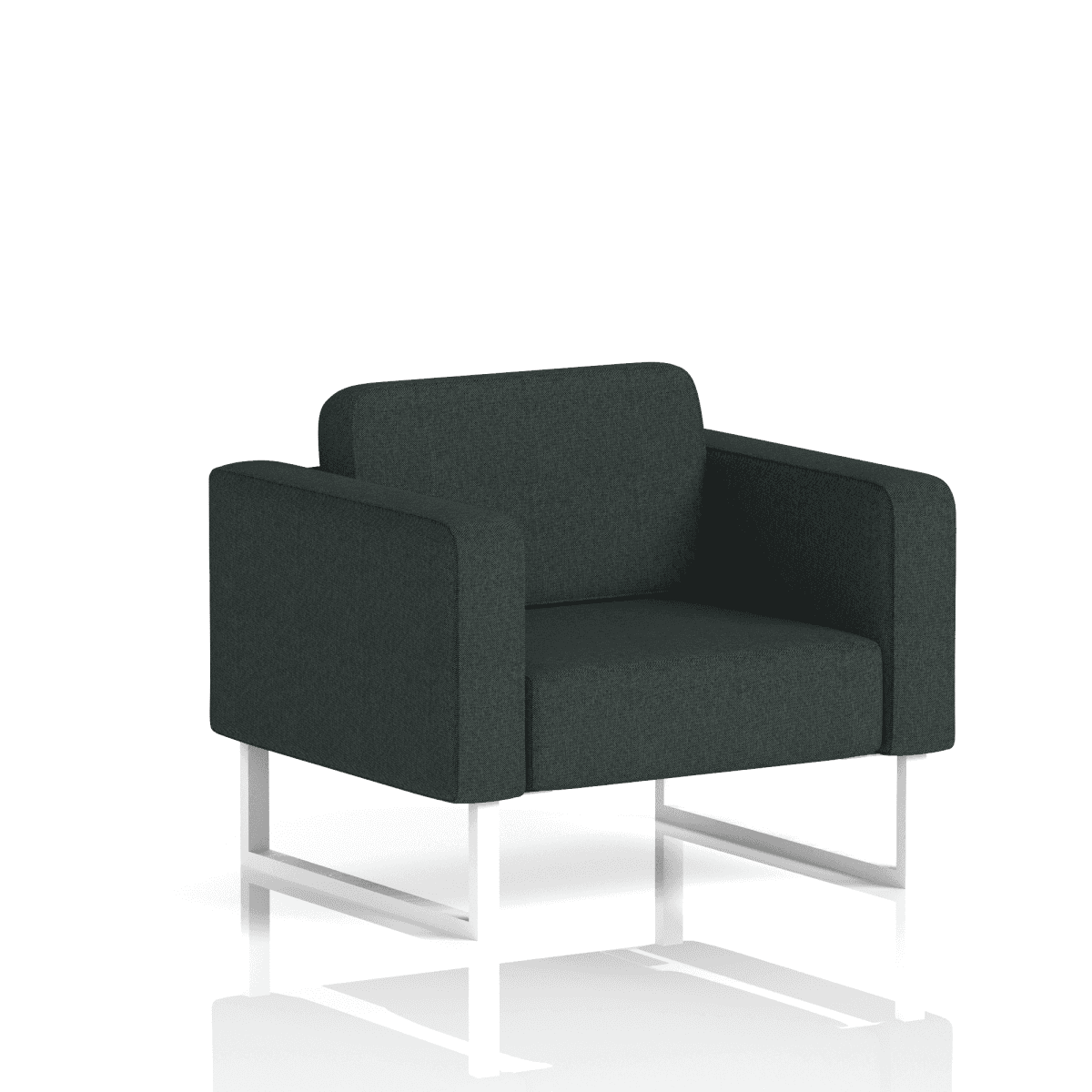 Brixworth Armchair Charcoal Band 1 - Rivet WhiteThat’s My Office Furniture, 360 Degree View storage, desk, chair
