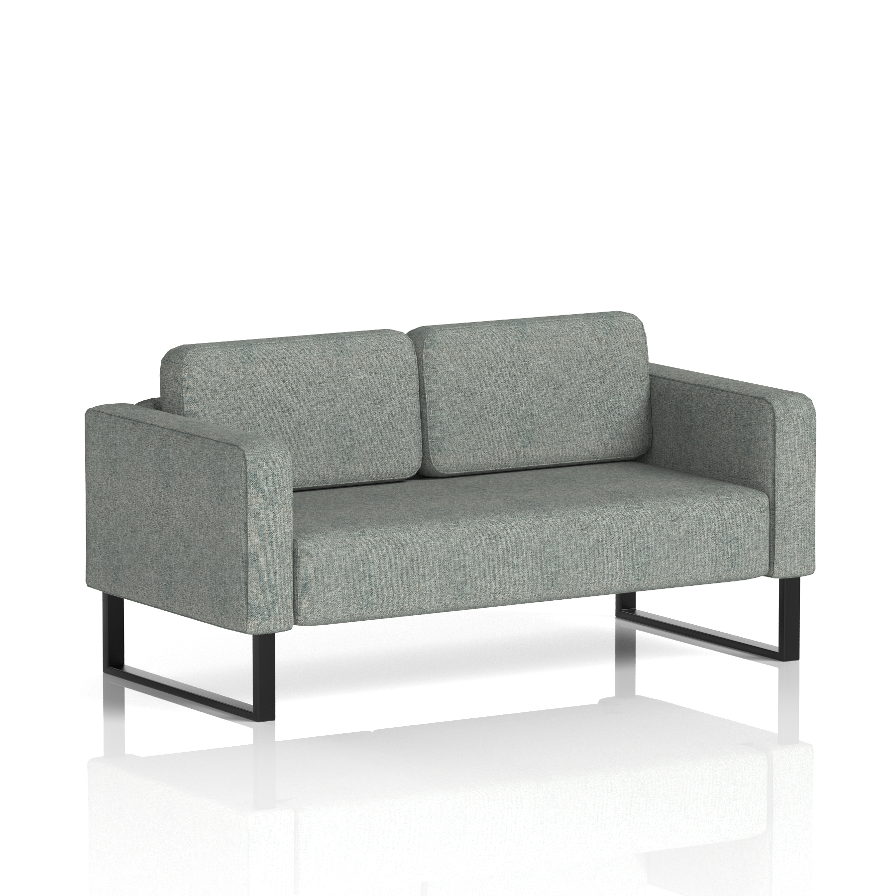Brixworth Sofa 2 Seater Vitreous Band 1 - Rivet Black