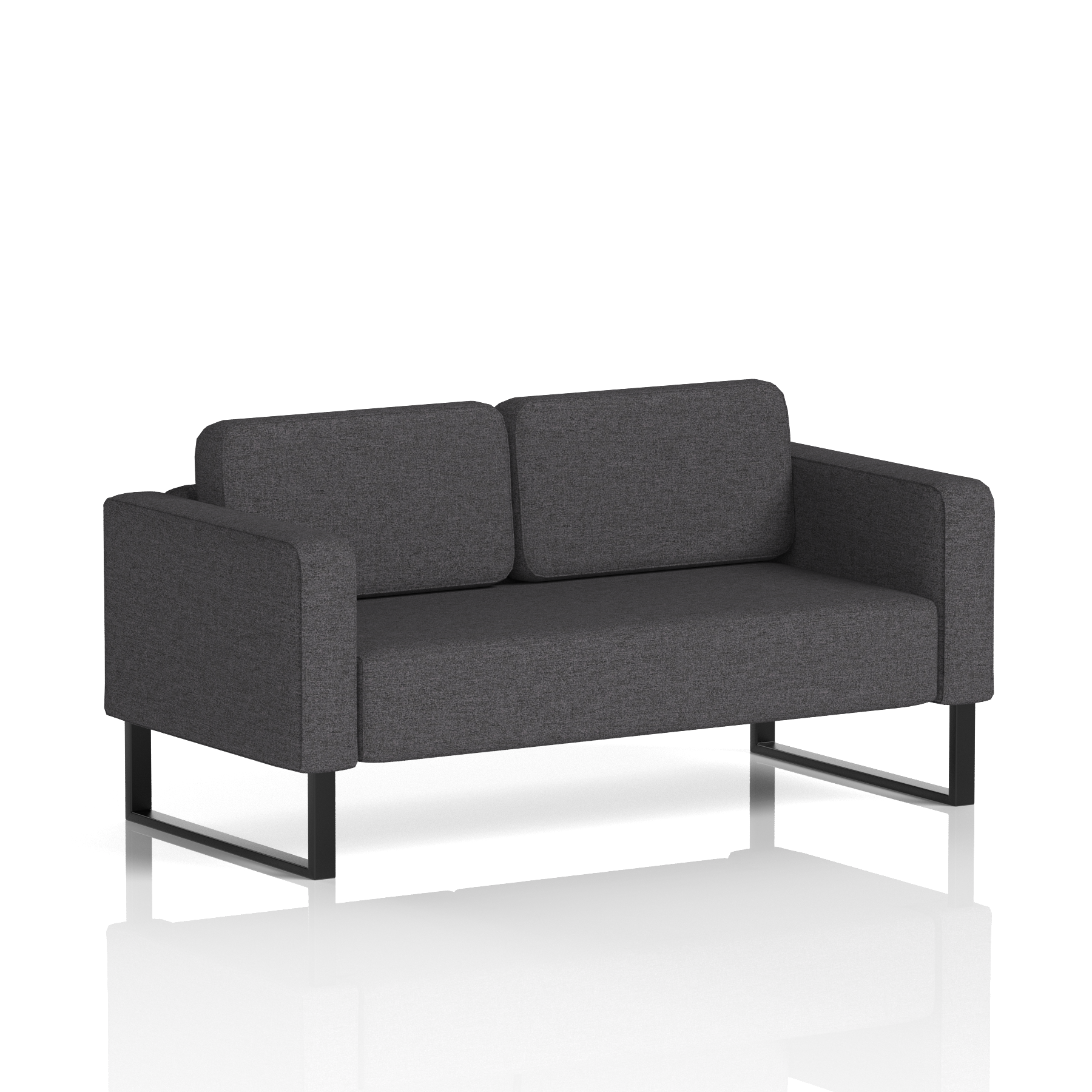 Brixworth Sofa 2 Seater Calculus Band 2 - X2 BlackThat’s My Office Furniture, 360 Degree View storage, desk, chair
