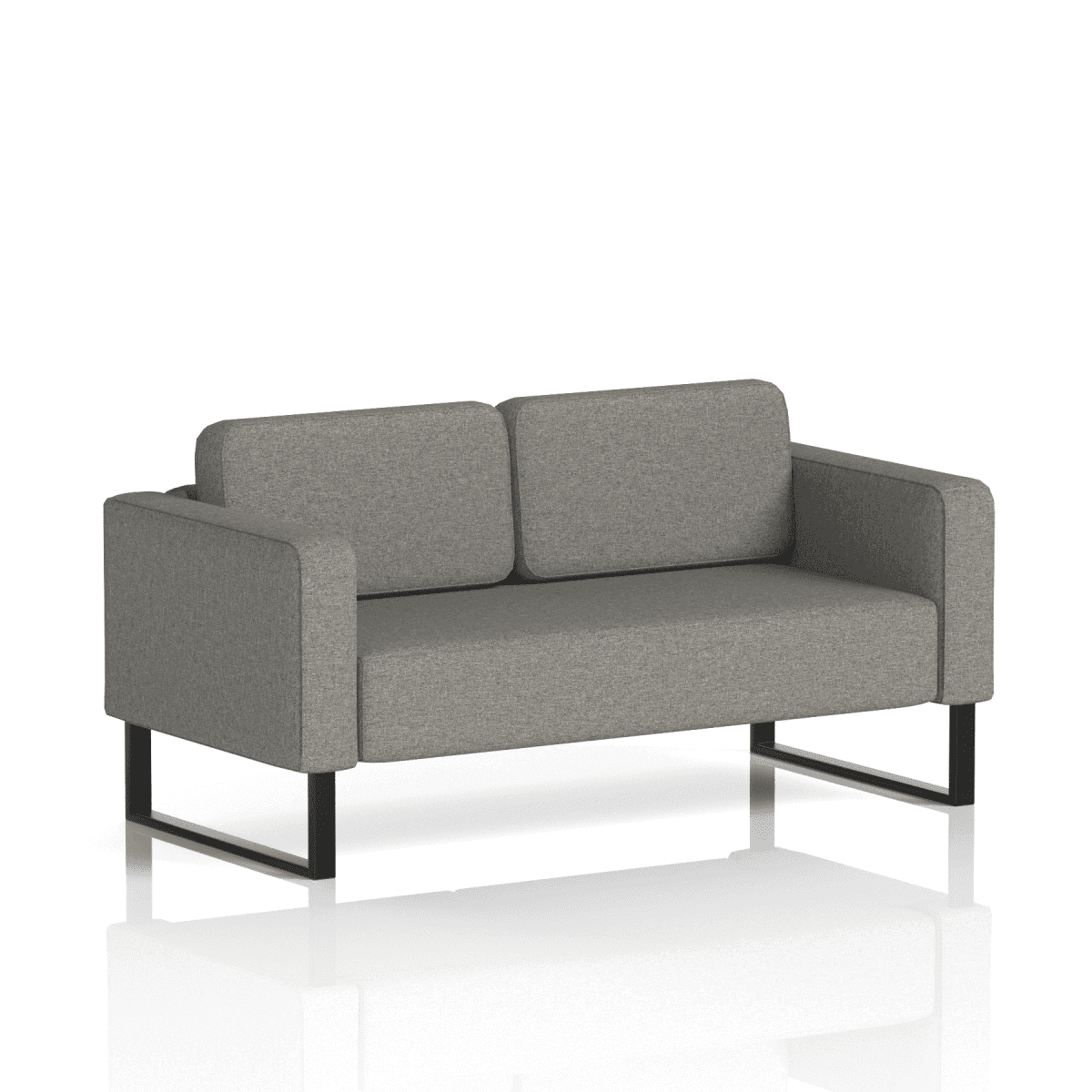 Brixworth Sofa 2 Seater Polygon Band 2 - X2 BlackThat’s My Office Furniture, 360 Degree View storage, desk, chair