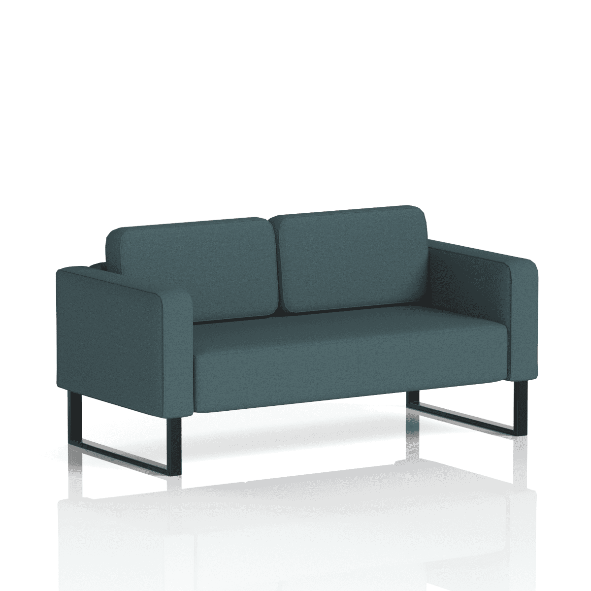 Brixworth Sofa 2 Seater Theory Band 2 - X2 BlackThat’s My Office Furniture, 360 Degree View storage, desk, chair