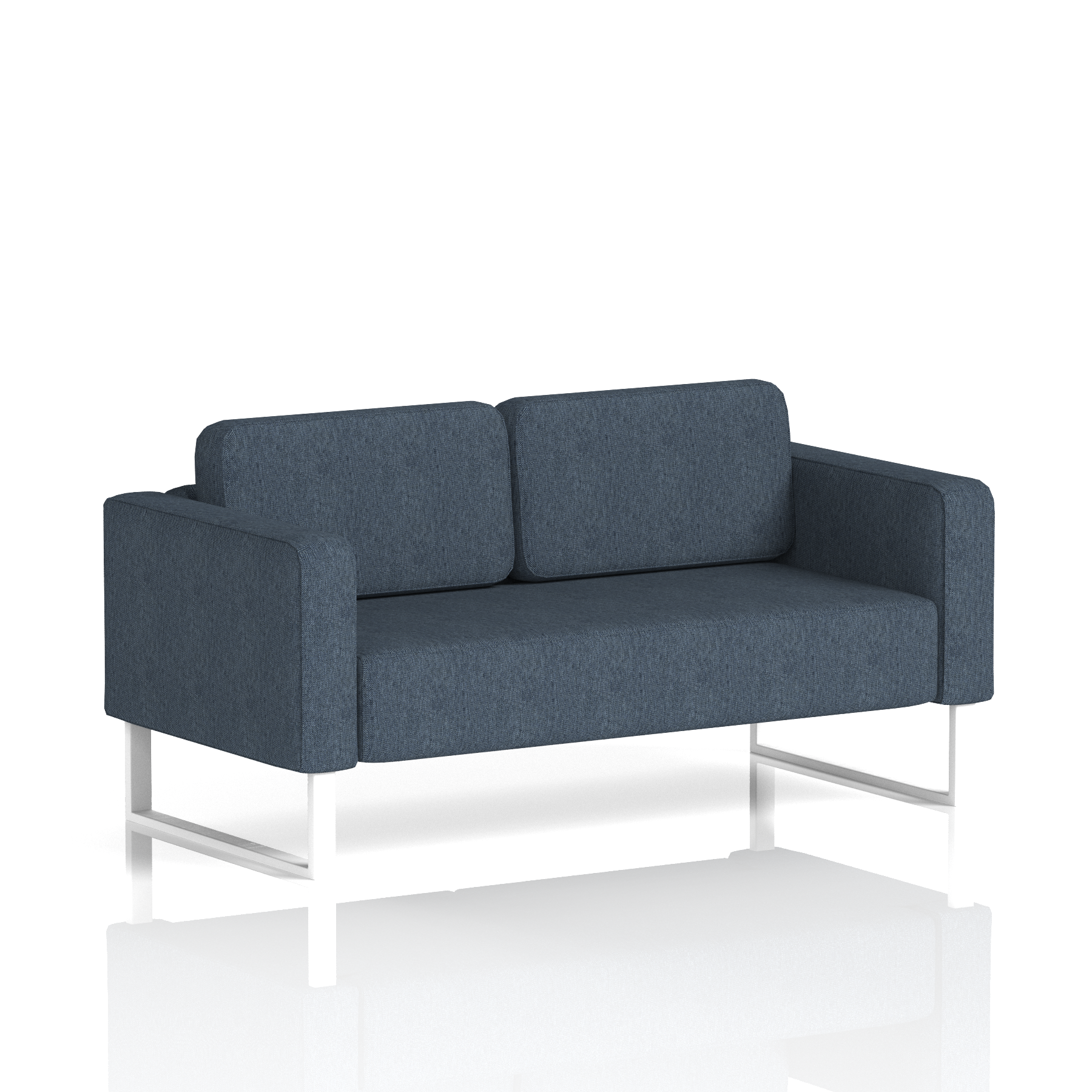 Brixworth Sofa 2 Seater Olive Band 1 - Rivet WhiteThat’s My Office Furniture, 360 Degree View storage, desk, chair
