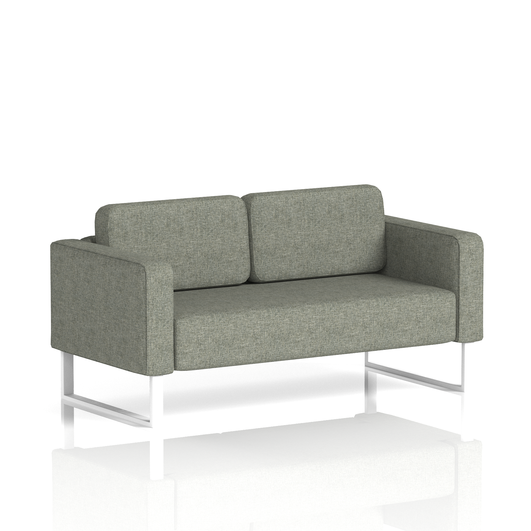 Brixworth Sofa 2 Seater Vitreous Band 1 - Rivet White