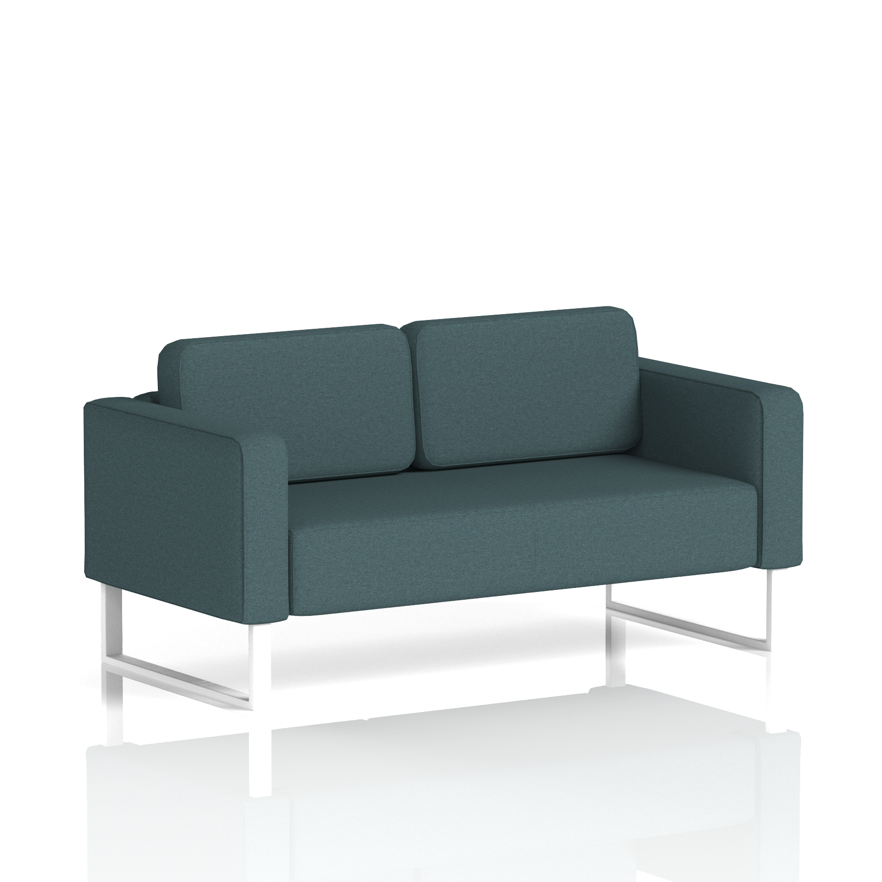 Brixworth Sofa 2 Seater Polygon Band 2 - X2 WhiteThat’s My Office Furniture, 360 Degree View storage, desk, chair