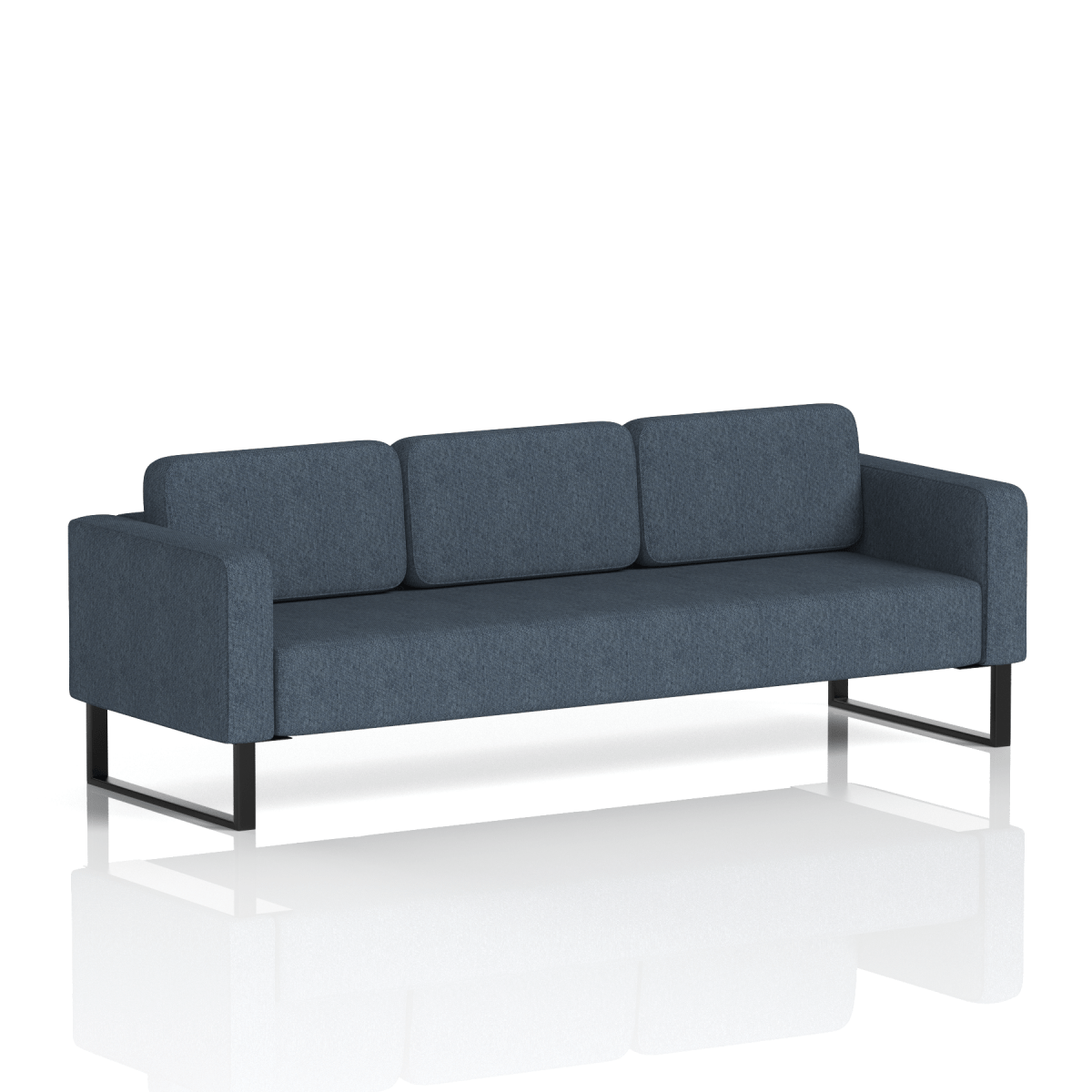 Brixworth Sofa 3 Seater Olive Band 1 - Rivet BlackThat’s My Office Furniture, 360 Degree View storage, desk, chair