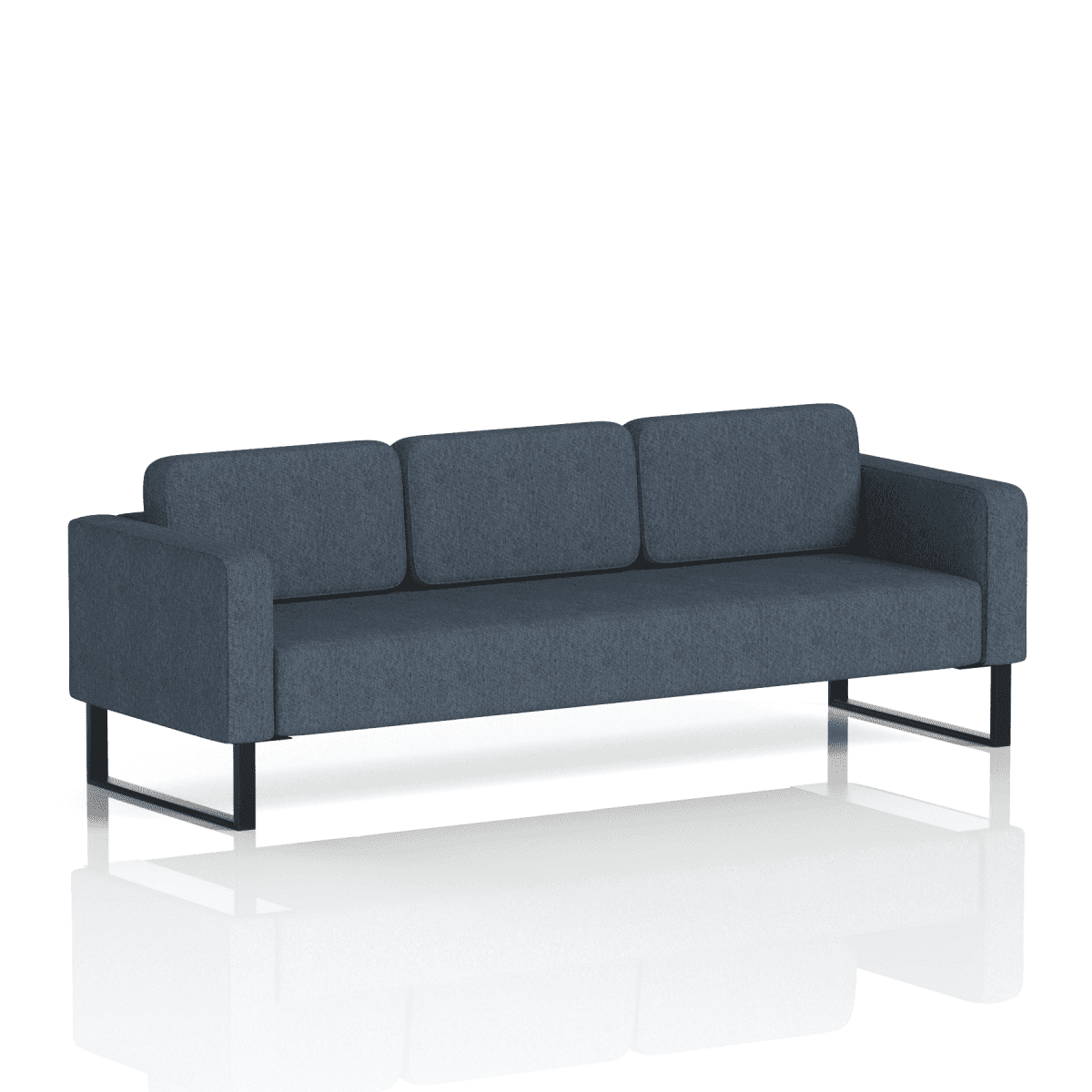 Brixworth Sofa 3 Seater Olive Band 1 - Rivet BlackThat’s My Office Furniture, 360 Degree View storage, desk, chair
