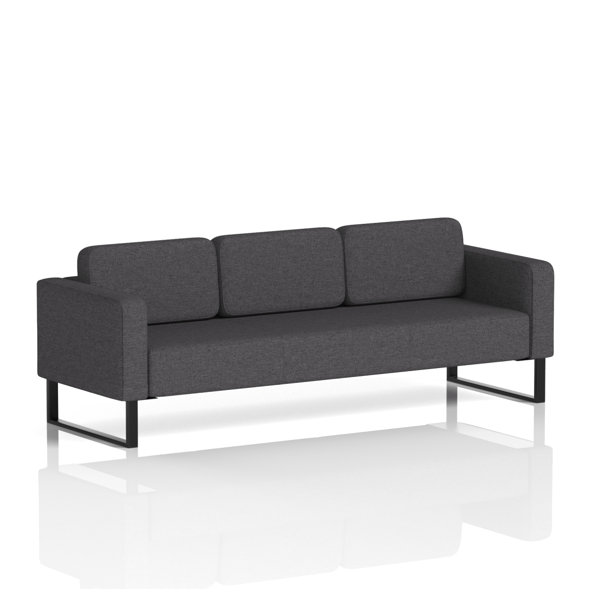 Brixworth Sofa 3 Seater Calculus Band 2 - X2 BlackThat’s My Office Furniture, 360 Degree View storage, desk, chair