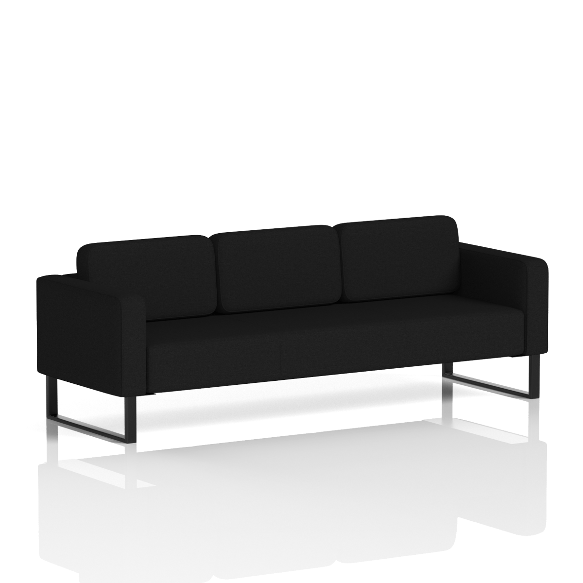 Brixworth Sofa 3 Seater Number Band 2 - X2 BlackThat’s My Office Furniture, 360 Degree View storage, desk, chair