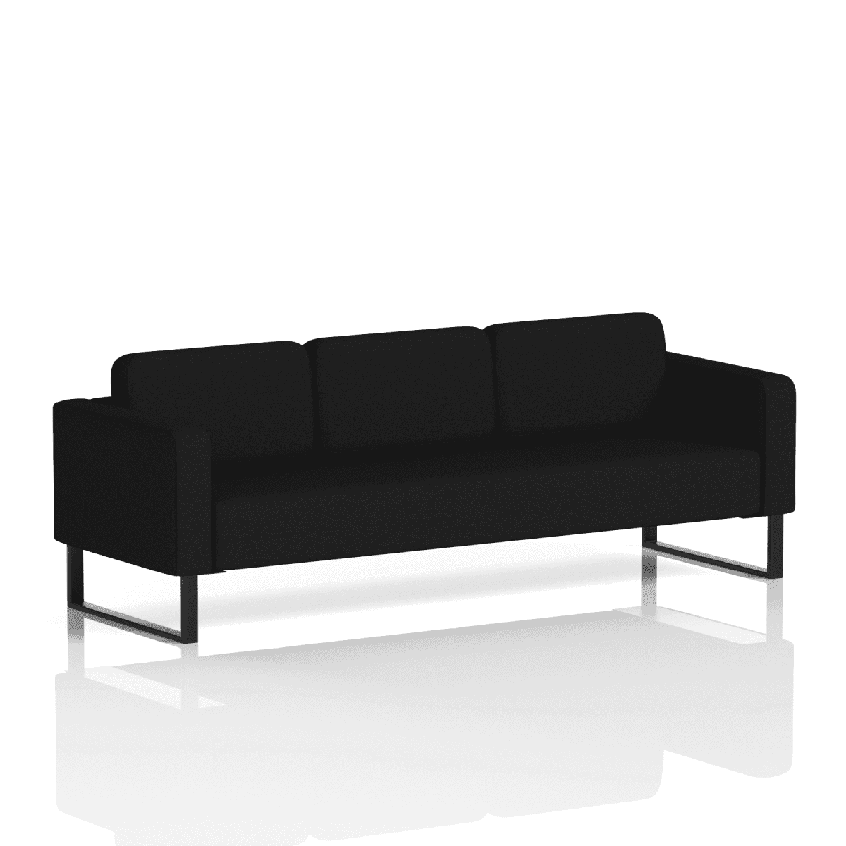 Brixworth Sofa 3 Seater Number Band 2 - X2 BlackThat’s My Office Furniture, 360 Degree View storage, desk, chair