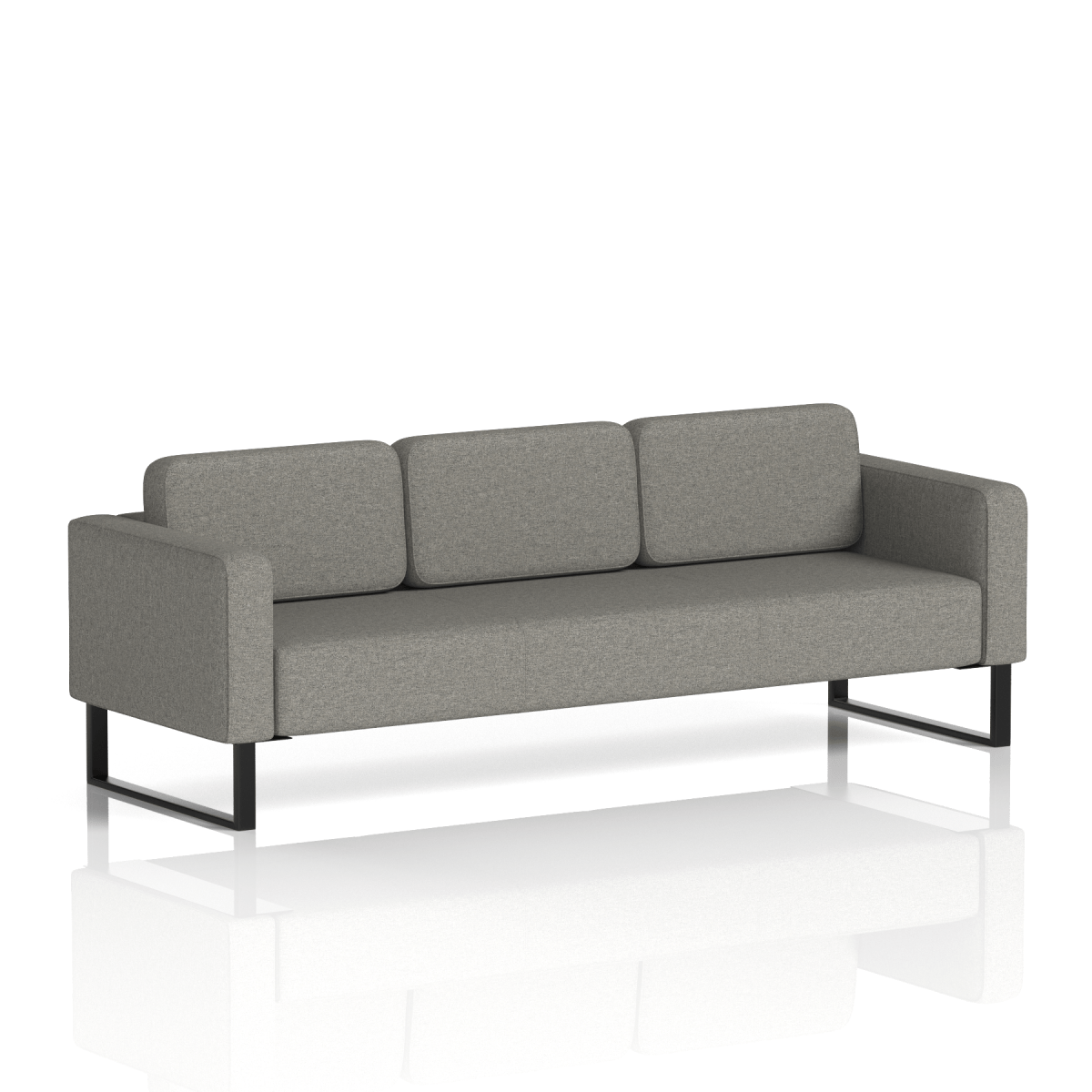 Brixworth Sofa 3 Seater Polygon Band 2 - X2 BlackThat’s My Office Furniture, 360 Degree View storage, desk, chair