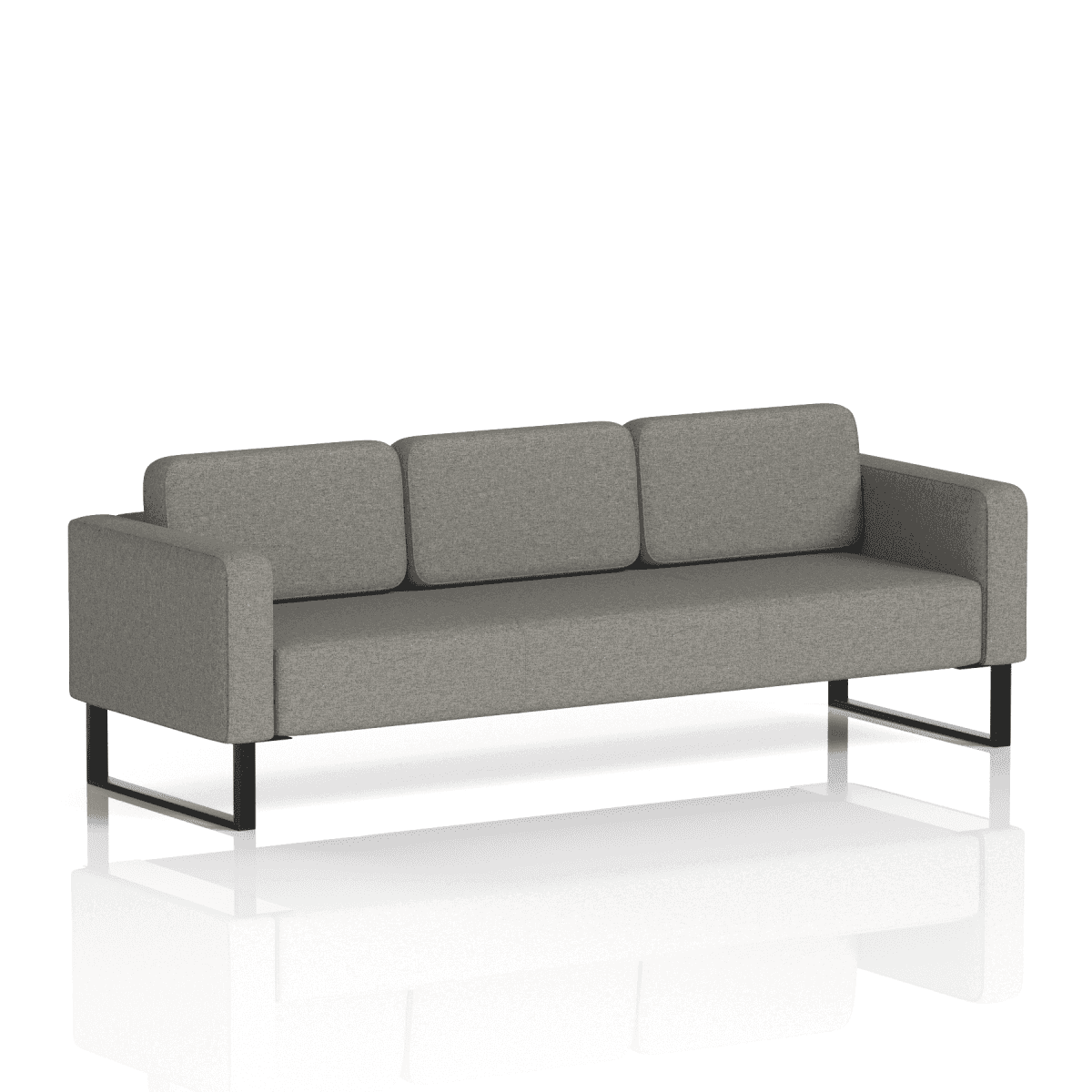 Brixworth Sofa 3 Seater Polygon Band 2 - X2 BlackThat’s My Office Furniture, 360 Degree View storage, desk, chair