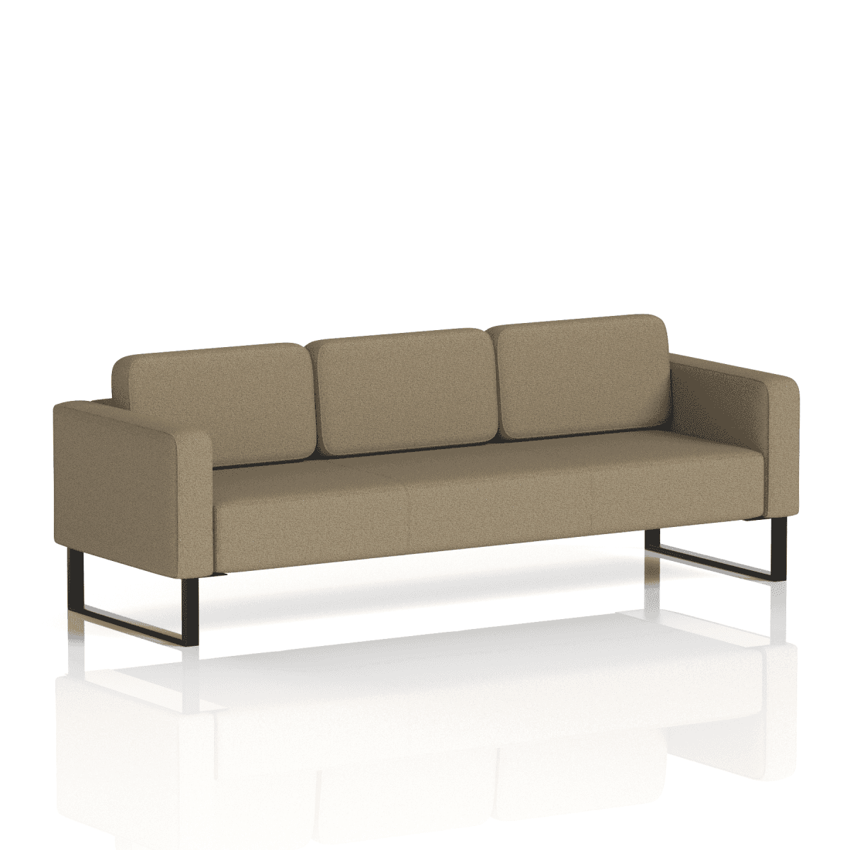 Brixworth Sofa 3 Seater Monument Band 3 - Main Line Flax Black