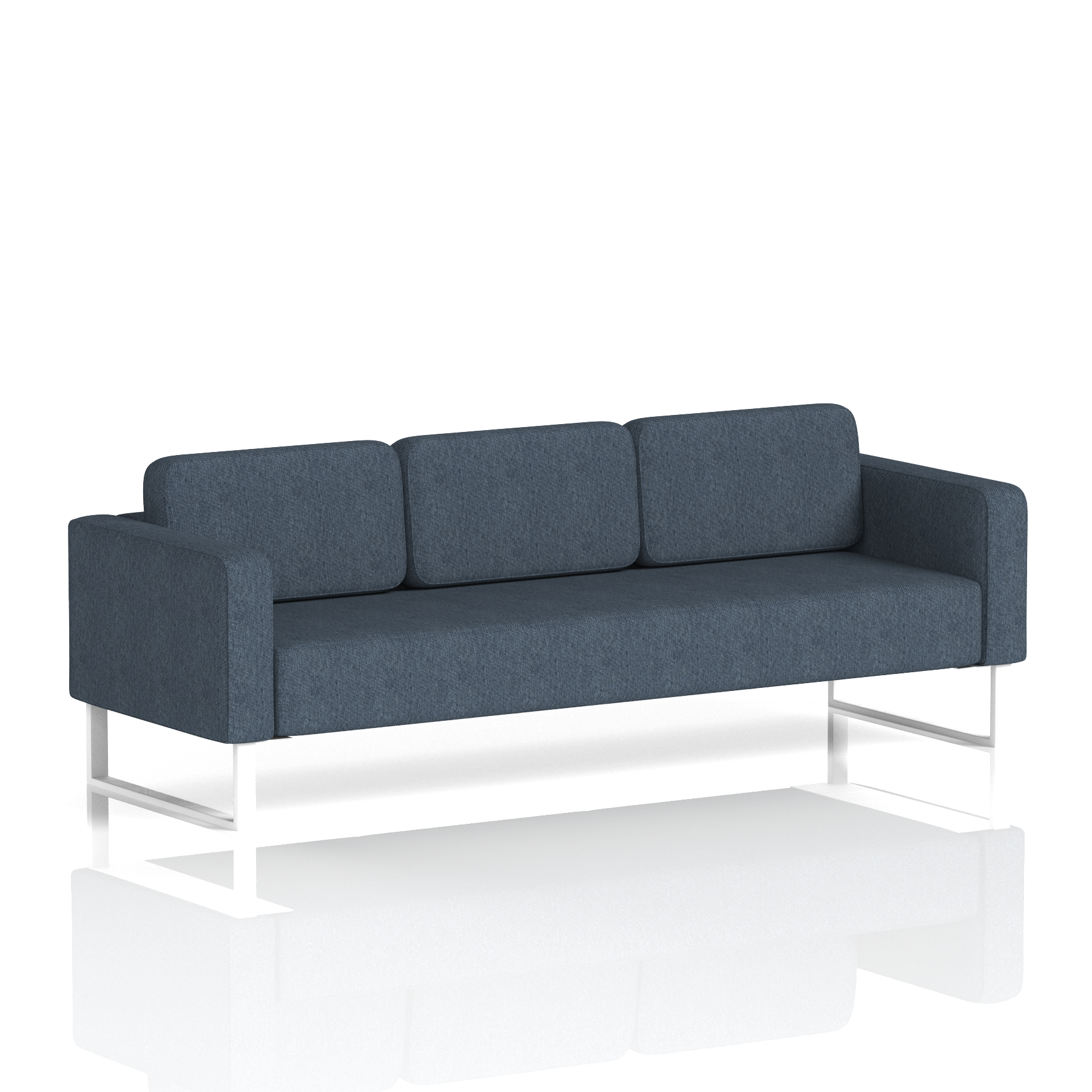 Brixworth Sofa 3 Seater Olive Band 1 - Rivet WhiteThat’s My Office Furniture, 360 Degree View storage, desk, chair