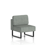 Brixworth Modular Seating Central Unit Black Vitreous Band 1 - Rivet Black
