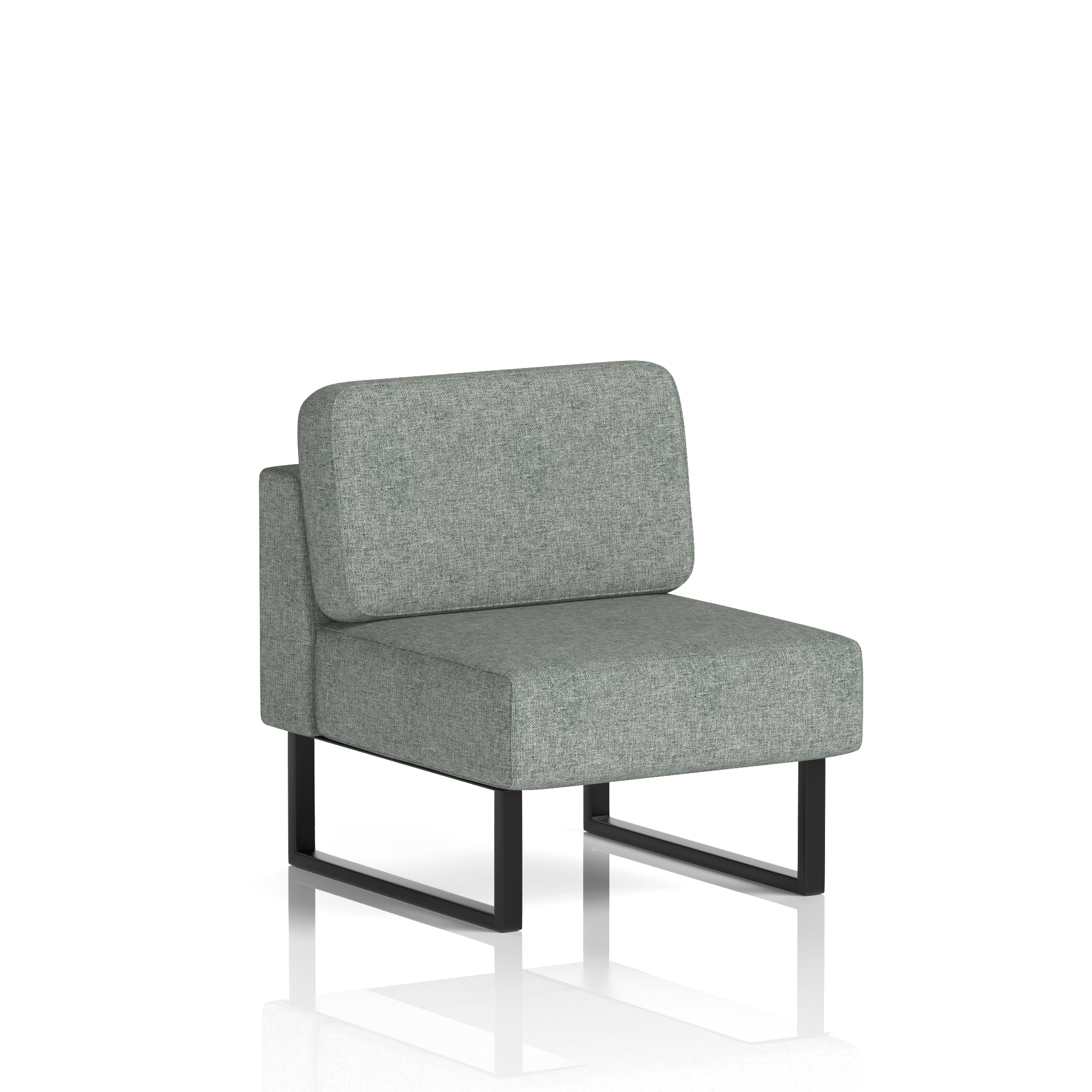 Brixworth Modular Seating Central Unit Black Vitreous Band 1 - Rivet Black
