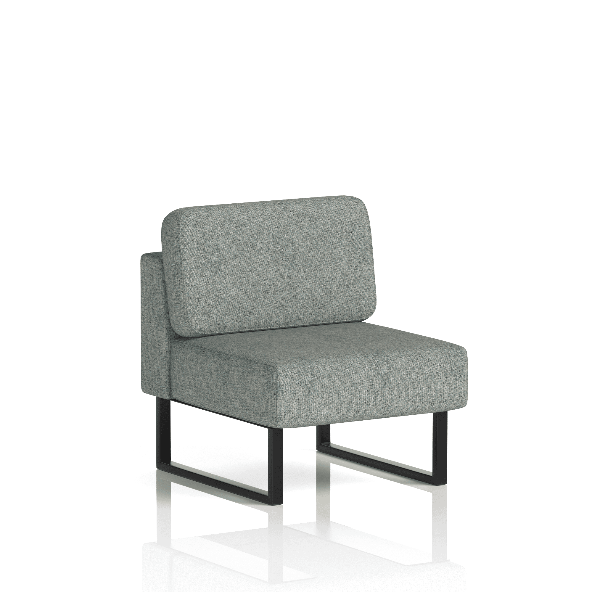 Brixworth Modular Seating Central Unit Black Vitreous Band 1 - Rivet Black