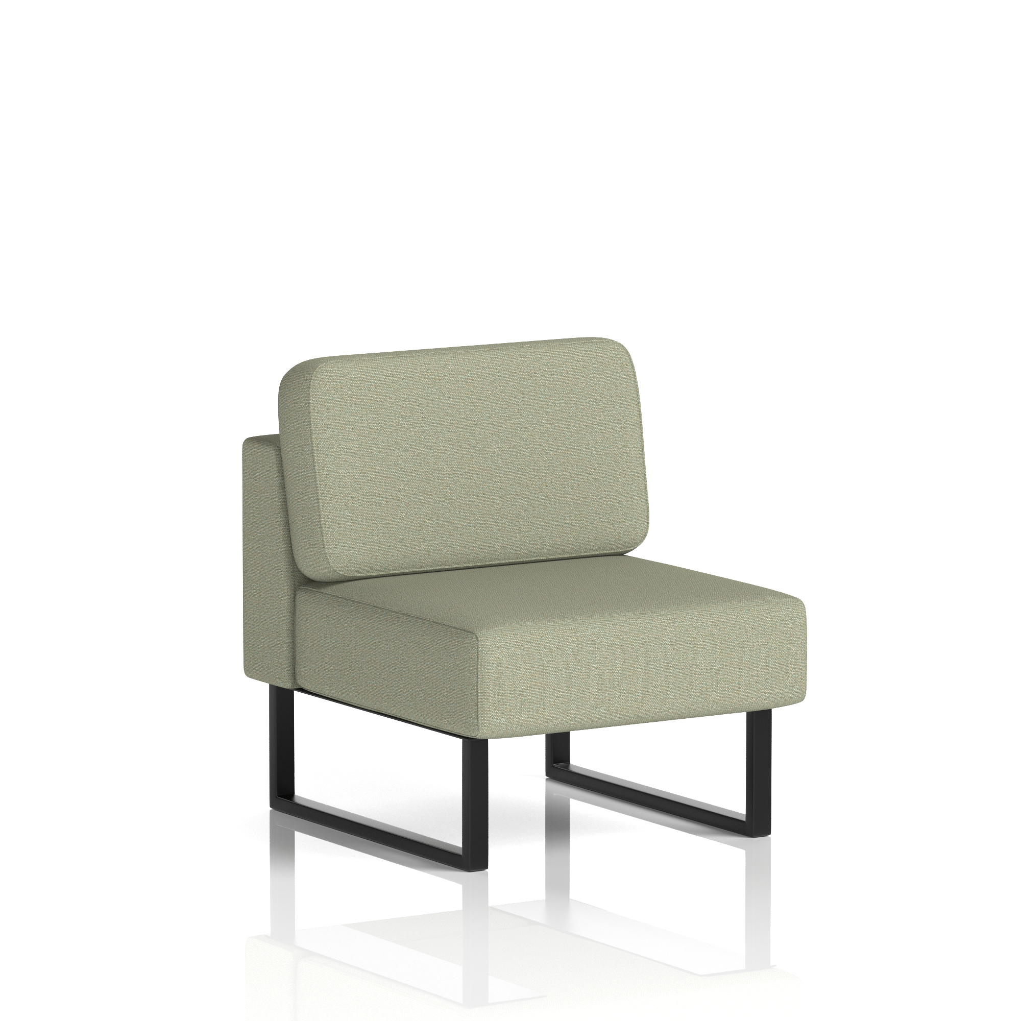 Brixworth Modular Seating Central Unit Black Temple Band 3 - Main Line Flax Black