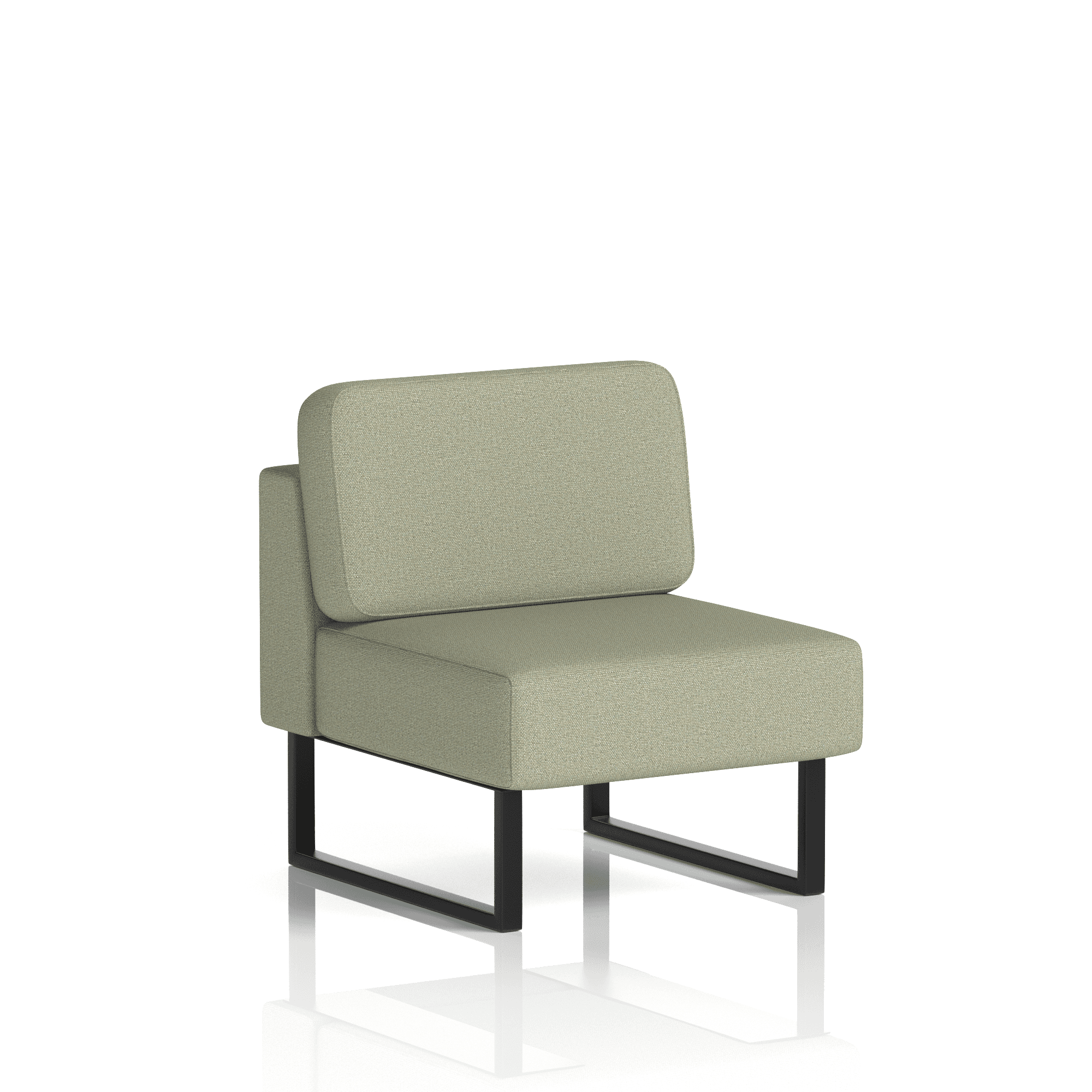 Brixworth Modular Seating Central Unit Black Temple Band 3 - Main Line Flax Black