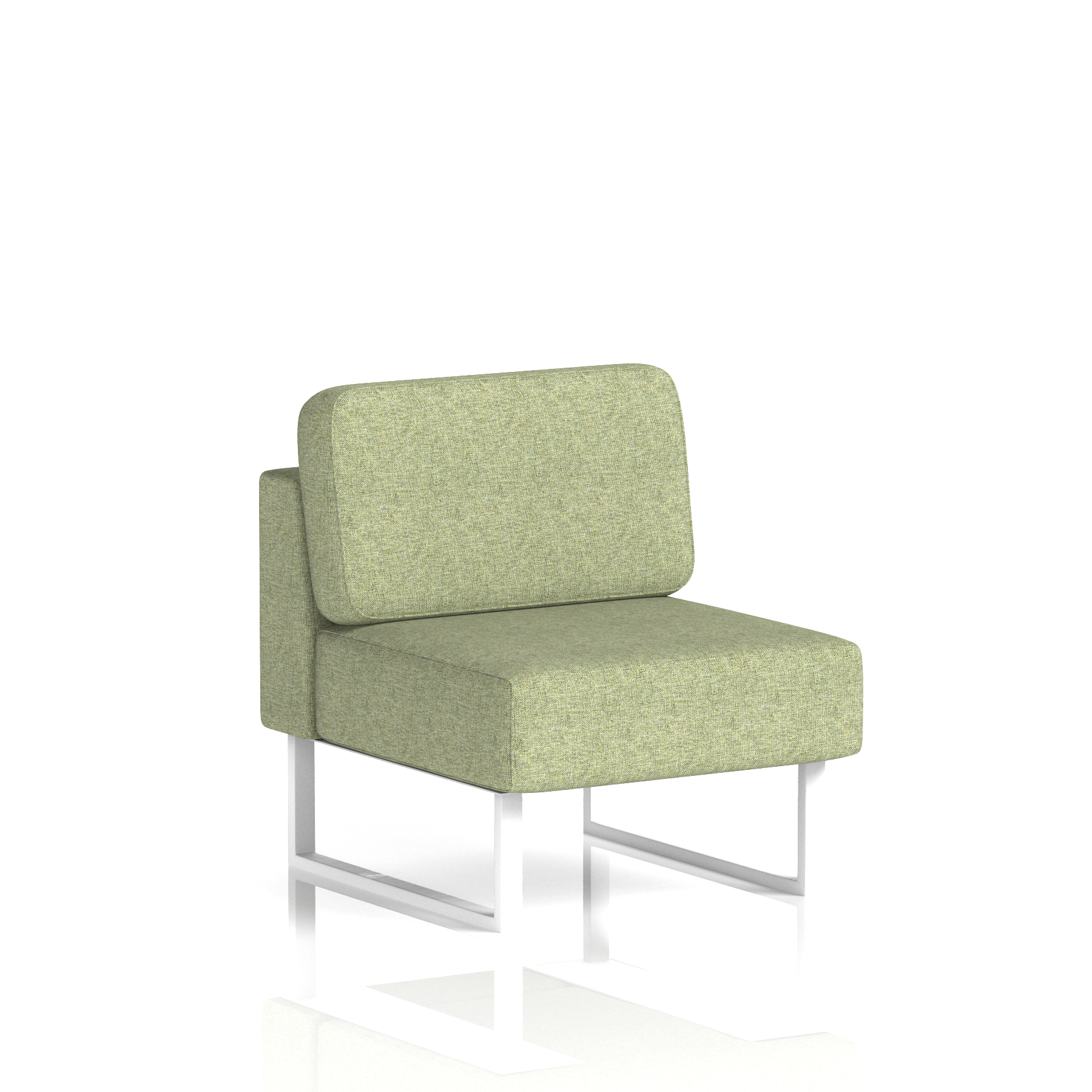 Brixworth Modular Seating Central Unit White Charcoal Band 1 - Rivet White