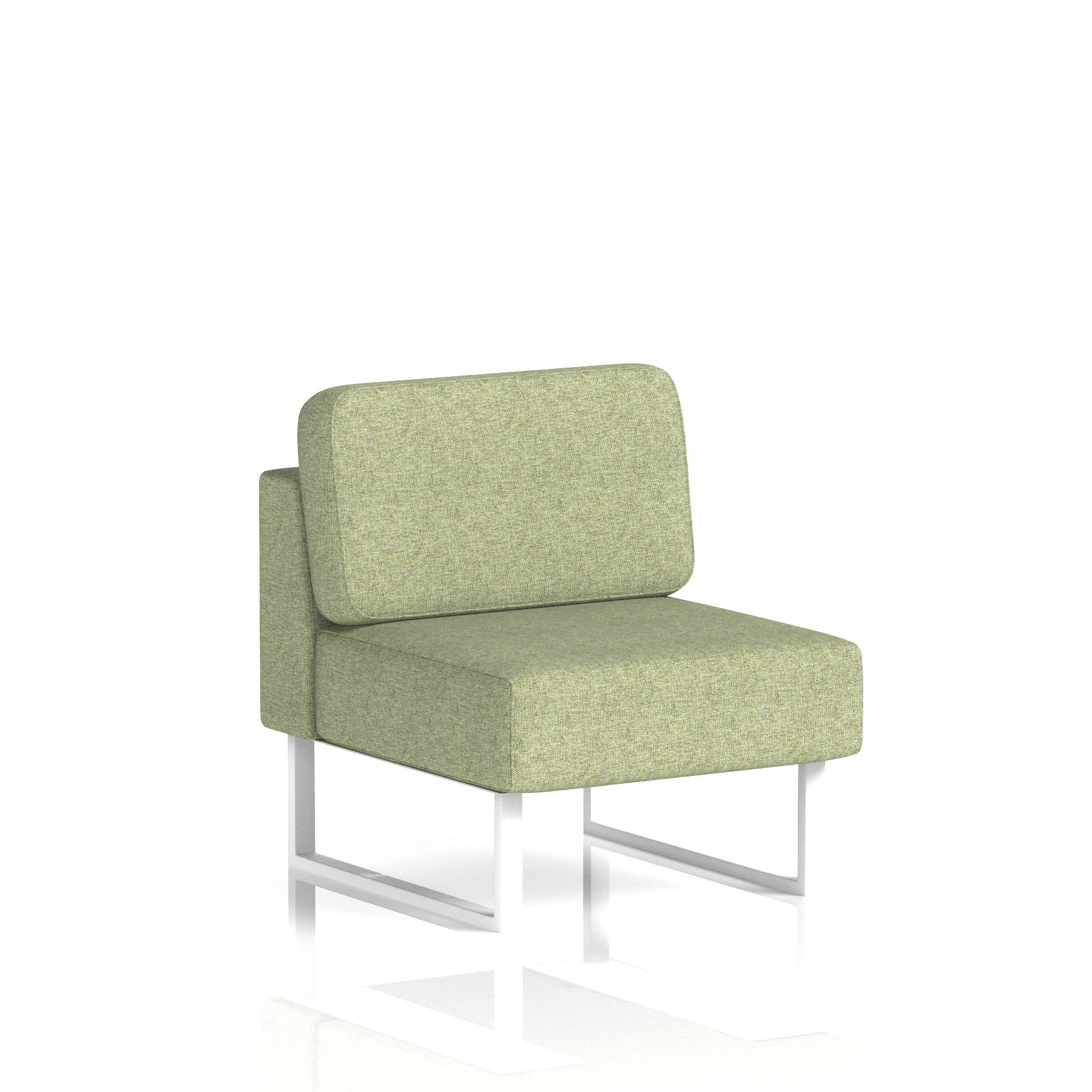Brixworth Modular Seating Central Unit White Charcoal Band 1 - Rivet White
