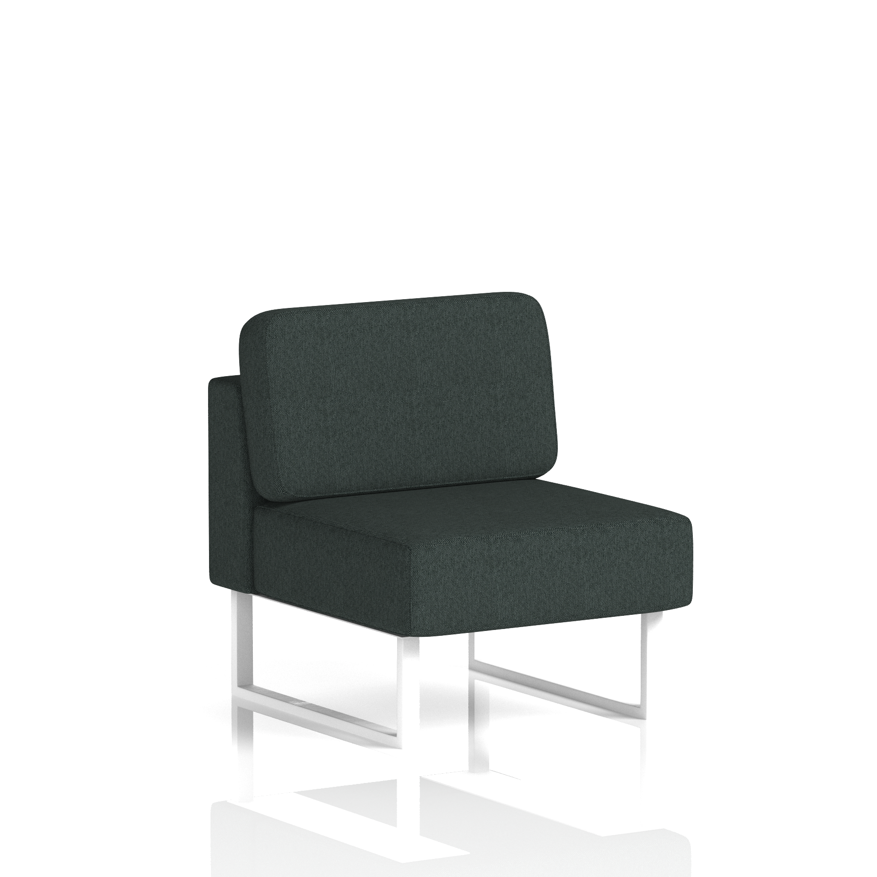 Brixworth Modular Seating Central Unit White Crucible Band 1 - Rivet White