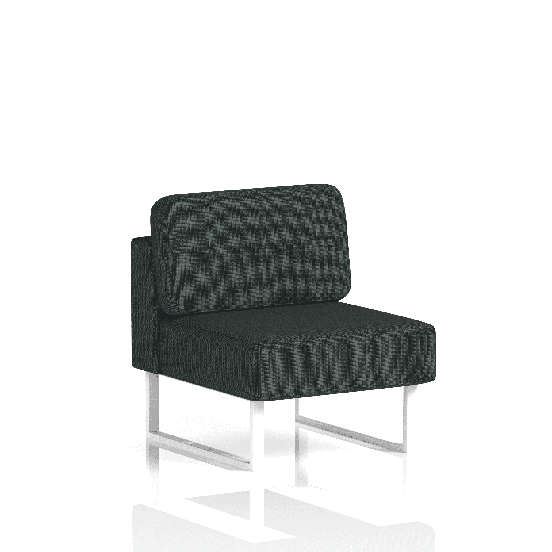 Brixworth Modular Seating Central Unit White Crucible Band 1 - Rivet White