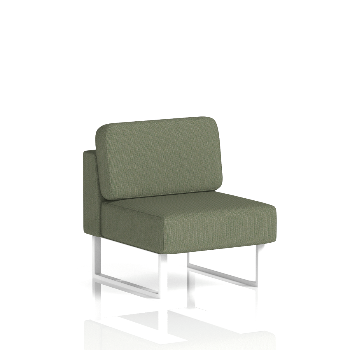 Brixworth Modular Seating Central Unit White Monument Band 3 - Main Line Flax White