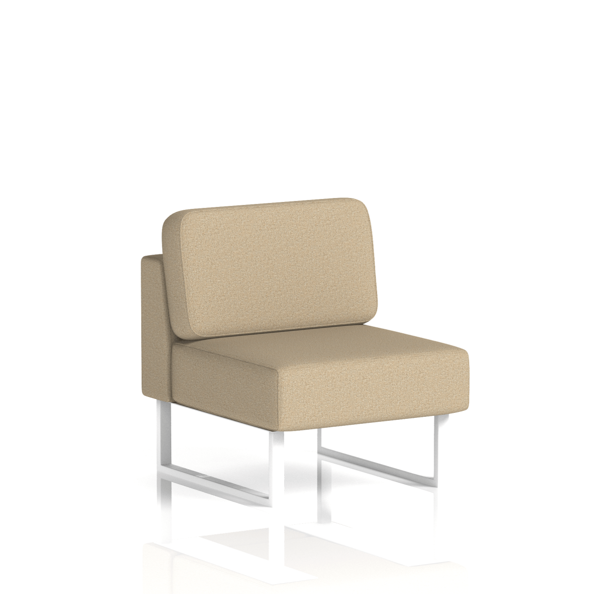 Brixworth Modular Seating Central Unit White Upminster Band 3 - Main Line Flax White