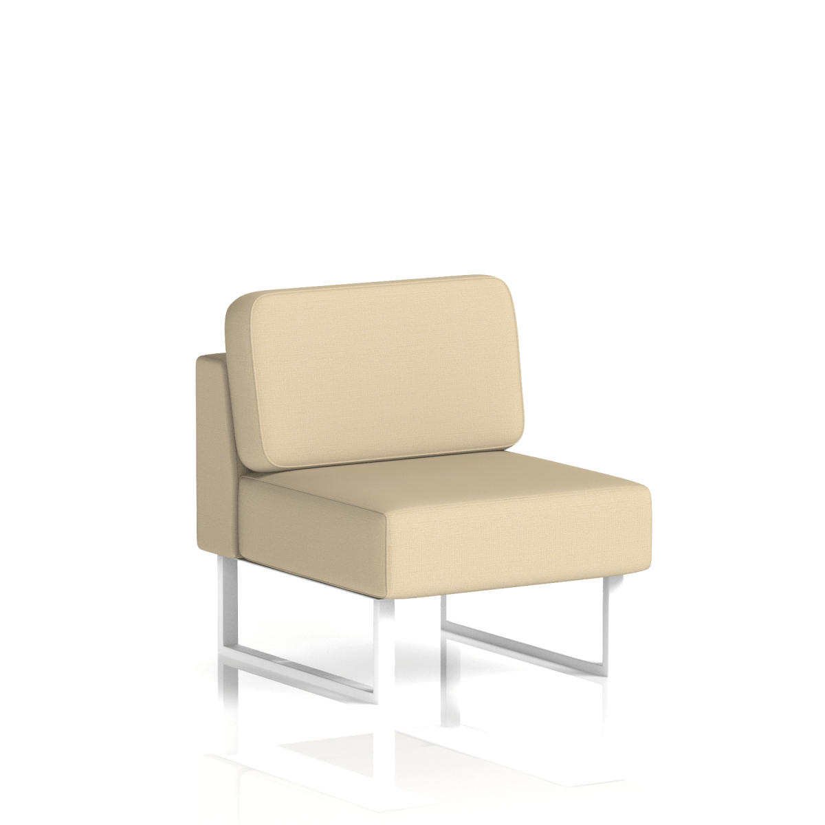 Brixworth Modular Seating Central Unit White Zen Band 5 - Sumi White