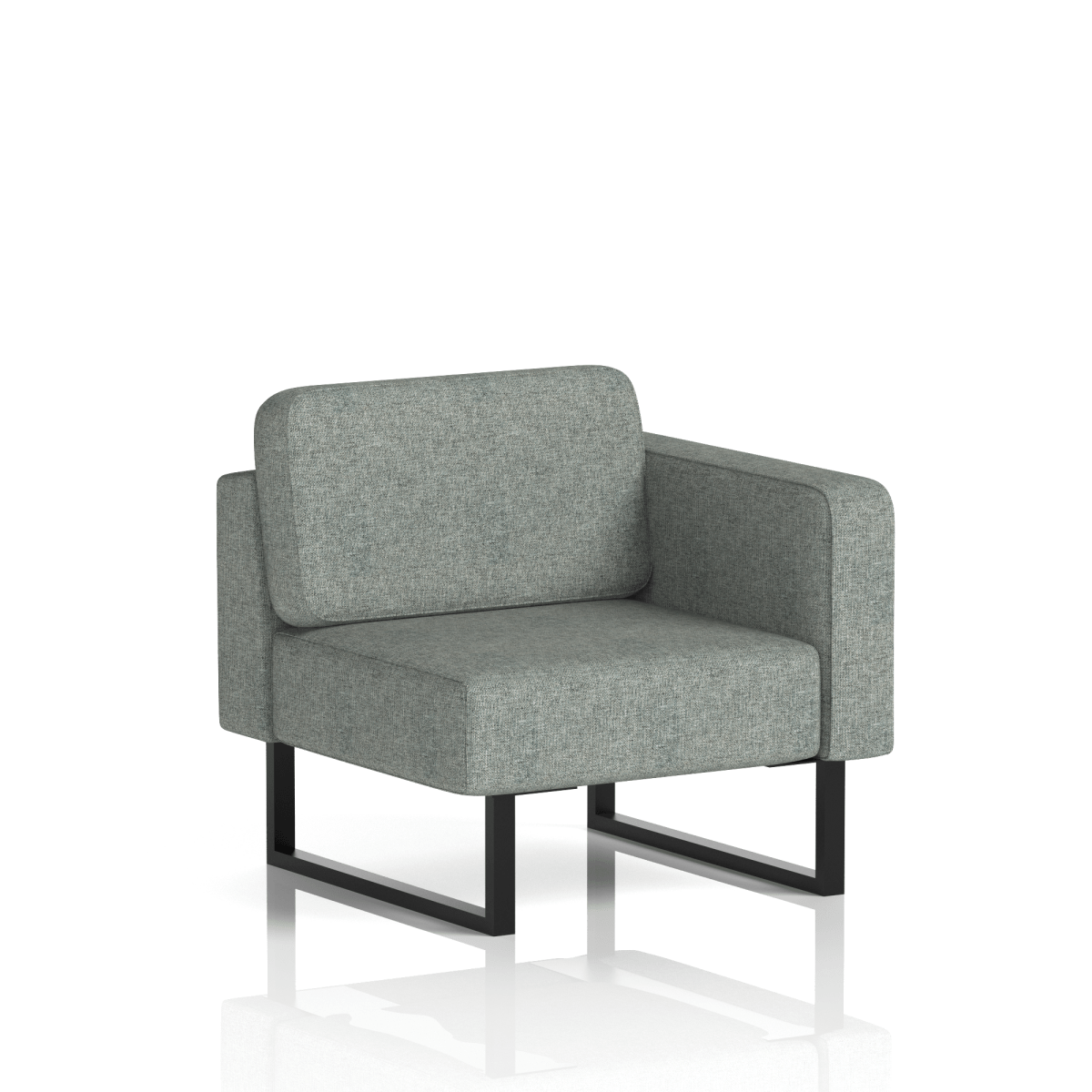 Brixworth Modular Seating Left Unit Prime Band 1 - Rivet Black